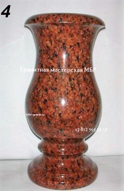 Гранитная ритуальная ваза