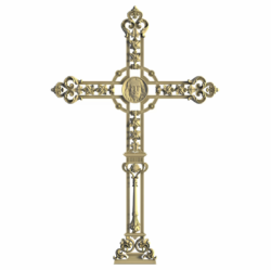 чугунный крест с узорами
